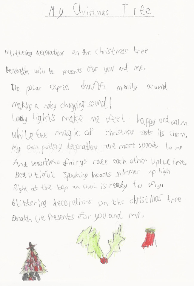 HB's Christmas tree poem