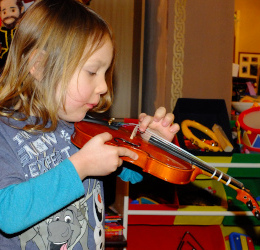 Playing the violin