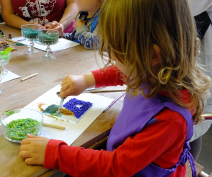 making a fused glass picture