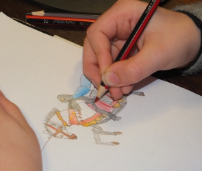 Jousting Knights Drawing