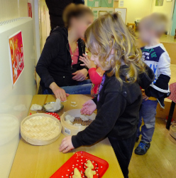 making chinese dumplings
