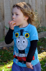 eating French bread