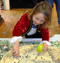 sensory play with rice and beans