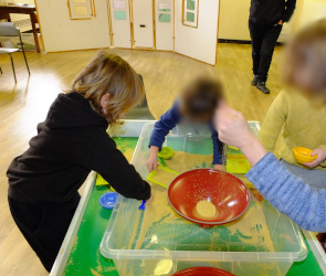 cous cous sensory play