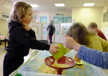 cous cous sensory play