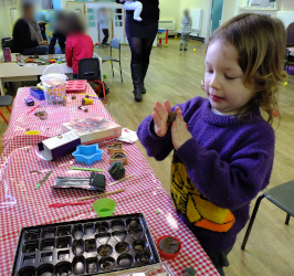 making play dough chocolates