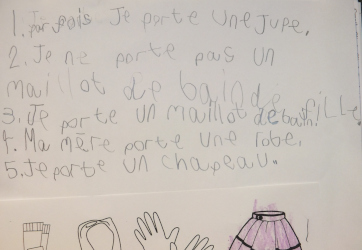 learning French clothing names