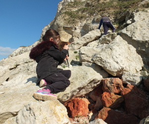 Fossil Dig in Cretaceous rocks at Hunstanton