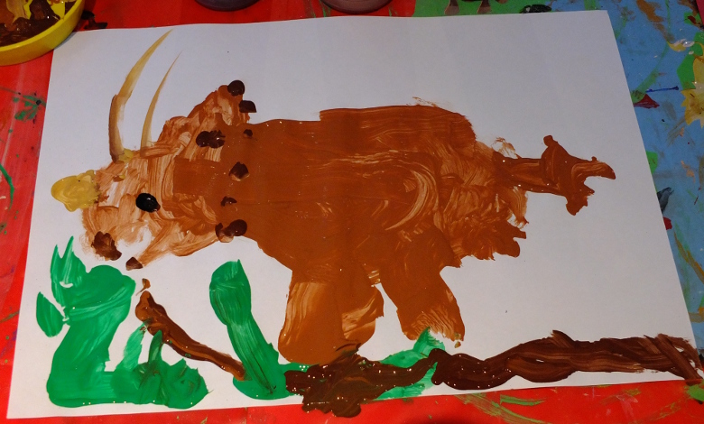 triceratops painting