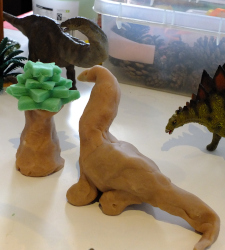 playdough dino landscape