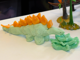 playdough dino landscape