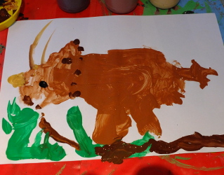 Triceratops Painting