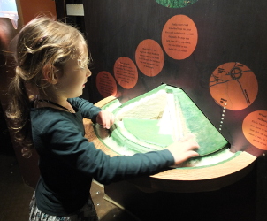 exhibits in the barn gallery