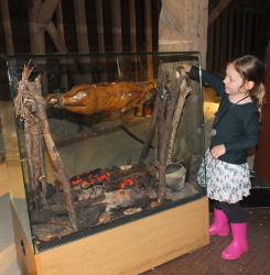 exhibits in the barn gallery