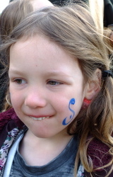 Having our faces painted