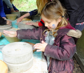 Grinding grain