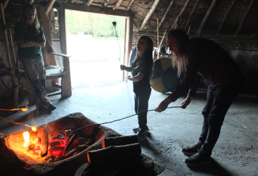 toasting marshmallows