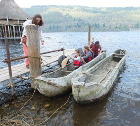 log boat