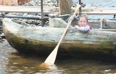 log boat