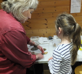 looking at artefacts in the museum