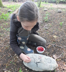 making rock art