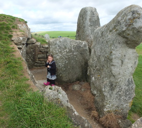 at the entrance