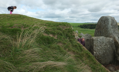 on top of the barrow