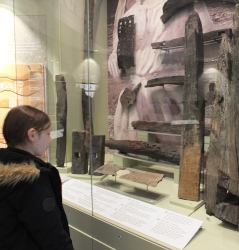 wooden objects at the museum