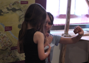 handling pottery fragments