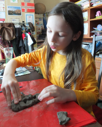 making Carthaginian mask inspired art