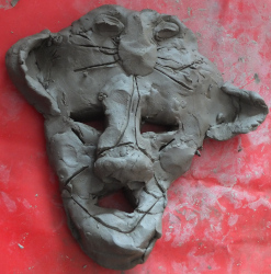 making Carthaginian mask inspired art