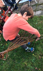 weaving a fish trap
