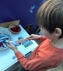 pretending to gut fish