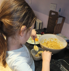 spoon some into small container