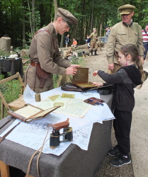 Standing by the steam train