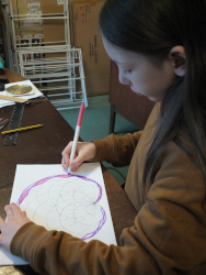 creating a heart from 16 circles