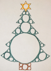 fractal Christmas picture using an infinite circle pattern