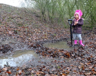 Digging and damming the channel