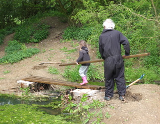 helping build a bridge